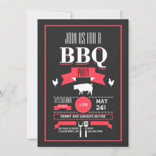Trendy BBQ Invitation