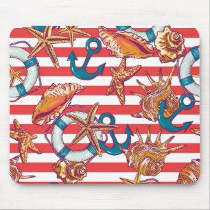 Trendy Beach Pattern Mouse Mat
