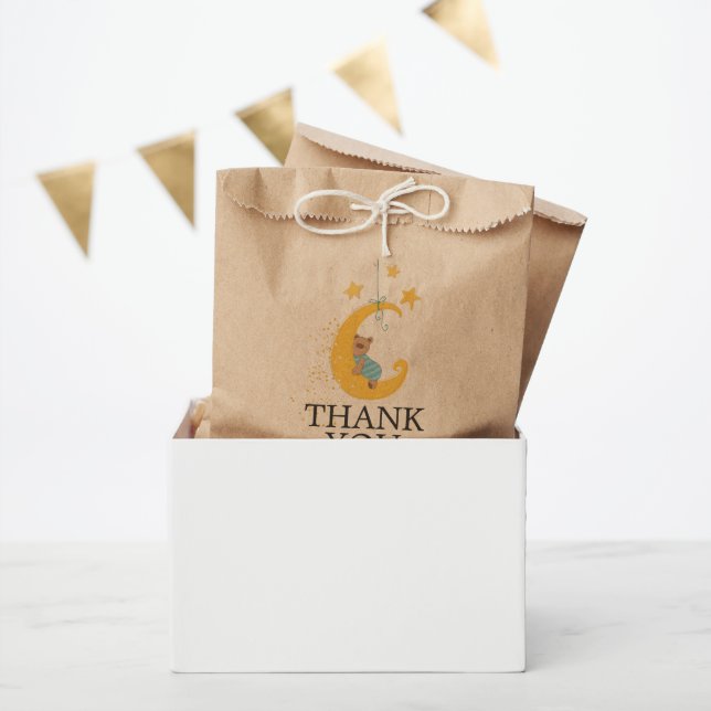 Trendy Bear Thank You Baby Shower Favour Bags (Party)