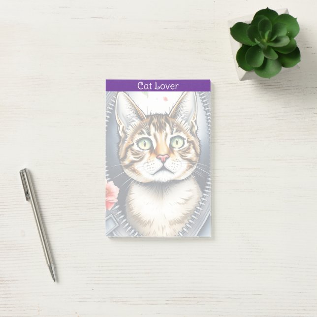 Trendy Beautiful Cute Watercolor Cat Collection Post-it Notes (Office)