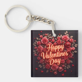 Trendy Beautiful Luxury Floral Love Collection Key Ring