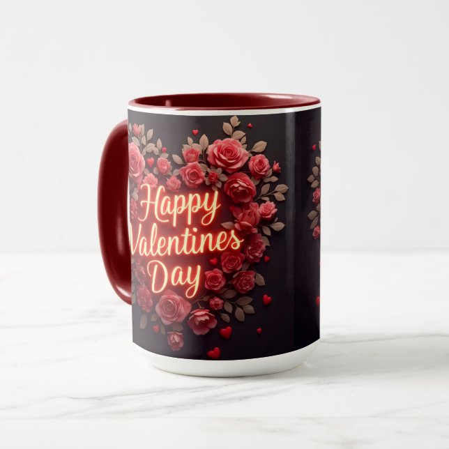 Trendy Beautiful Luxury Floral Love Collection Mug (Front Left)