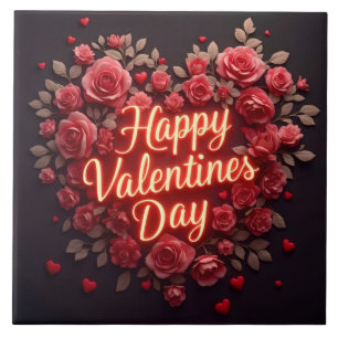Trendy Beautiful Luxury Floral Love Collection Tile