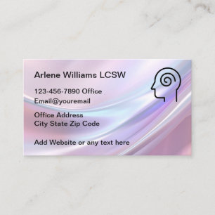 Trendy Beautiful Mental Health Counsellor Business Card