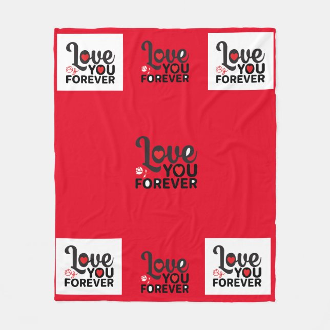  Trendy Beautiful Red Valentine's Blanket. Fleece Blanket (Front)