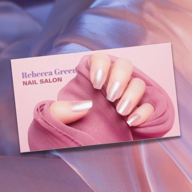 Trendy beauty manicurist nail artist nail salon business card (Trendy beauty manicurist nail artist nail salon business card)
