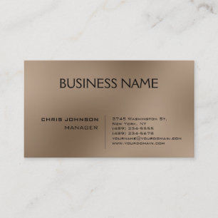 Trendy Beige Contemporary Manager Business Card