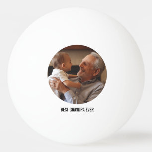 Trendy Best Grandpa Ever Custom Family  Photo Ping Pong Ball