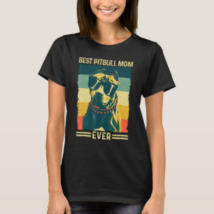 Trendy Best Pitbull Mum Ever Vintage Retro Mother' T-Shirt