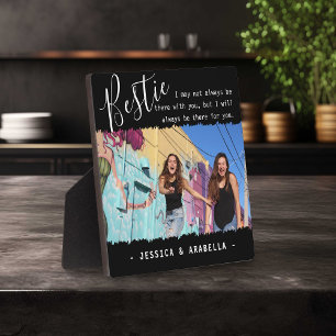 Trendy Bestie Quote Photo Personalised BFF Plaque