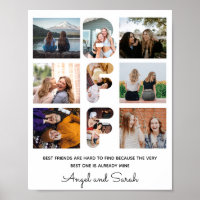 Trendy BFF Best Friend Chic Modern Photo Collage