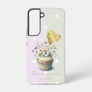 Trendy Bible Mauve Grey Dot Floral Cupcake Heart Samsung Galaxy Case