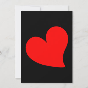 TRENDY BIG RED HEART  ROMANTIC VALENTINE   INVITATION