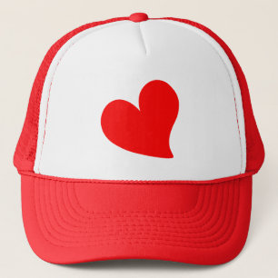 TRENDY BIG RED HEART ROMANTIC VALENTINE TRUCKER HAT
