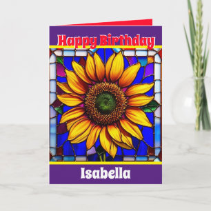 Trendy Big Unique Elegant Sunflower Collection Card