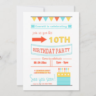 Trendy Birthday Invitation