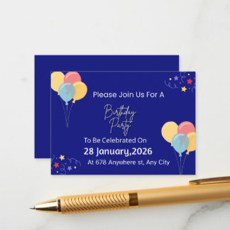 Trendy Birthday Party Invitation | Personalized Te