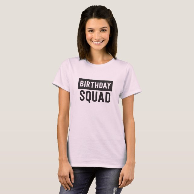 Trendy Birthday Squad T-Shirt (Front Full)