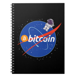 Trendy Bitcoin Astronaut Space Crypto Notebook