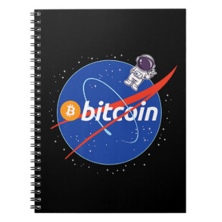 Trendy Bitcoin Astronaut Space Crypto Notebook