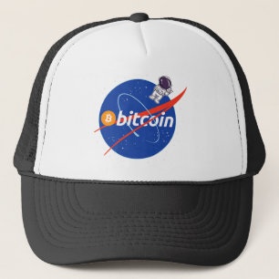 Trendy Bitcoin Astronaut Space Crypto Trucker Hat