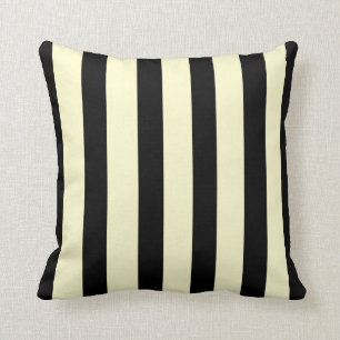 Trendy Black and Cream >SquareThrow Pillow