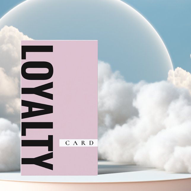 Trendy Black and Pink Loyalty Card (Creator Uploaded)
