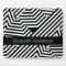 Trendy Black and White Geometric Stripes With Name