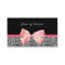 Trendy Black And White Leopard Print Pink Ribbon
