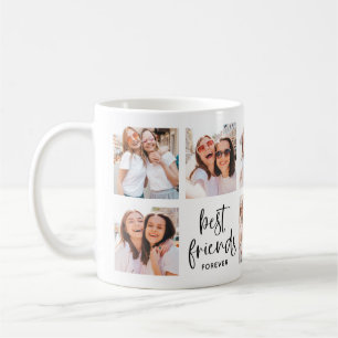Trendy Black and White Script   Best Friends Photo Coffee Mug