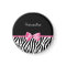 Trendy Black And White Zebra Print Pink Ribbon