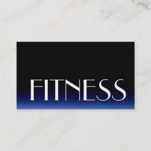 Trendy Black Blue Fitness Sport Business Card