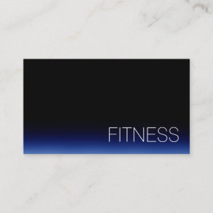 Trendy Black Blue Fitness Sport Business Card