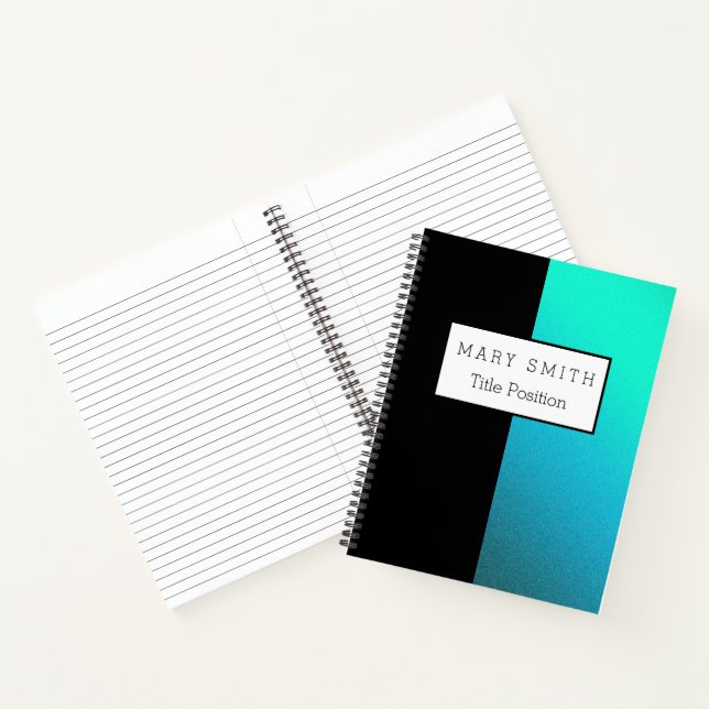 Trendy Black Blue Notebook (Inside)