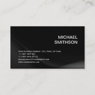 Trendy Black Consultant Business Card