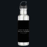 Trendy black custom made modern minimalist 710 ml water bottle<br><div class="desc">Plain Minimalist Modern Designs. They're all simple,  attractive,  unique.</div>