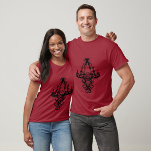 Trendy Black Elegant Chandelier T-Shirt