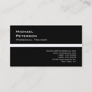 Trendy Black Fitness Sport Business Card