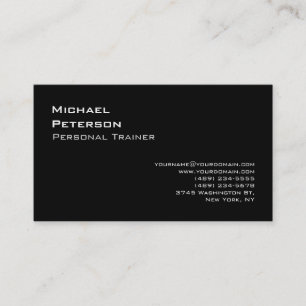 Trendy Black Fitness Sport Business Card