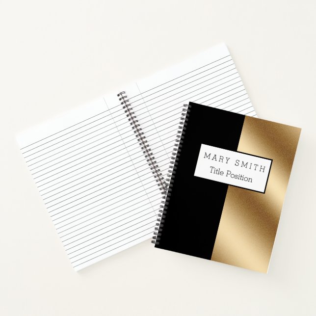 Trendy Black Gold Notebook (Inside)