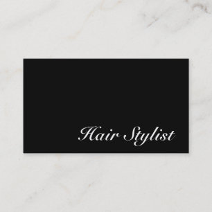 Trendy Black Grey Hair Stylist Business Card