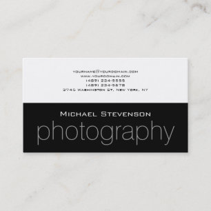 Trendy Black Grey Striped White Business Card