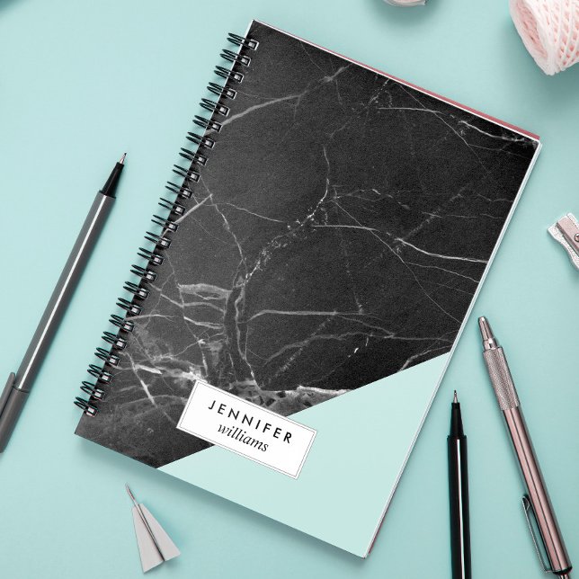 Trendy Black Marble Texture Notebook (Creator Uploaded)