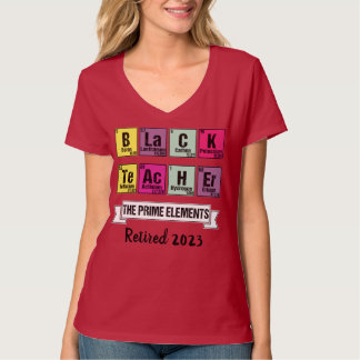 Trendy Black Month Retired Chemistry Black Teacher T-Shirt