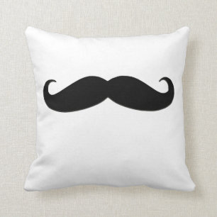Trendy Black Moustache American MoJo Pillow