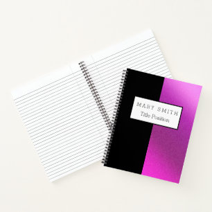 Trendy Black Pink Notebook