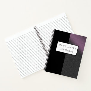 Trendy Black Pink Silver Notebook
