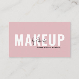 Trendy Black Pink & White Business Card