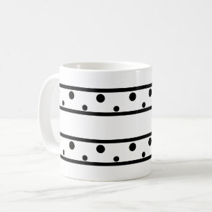 Trendy Black Polka Dots Coffee Mug