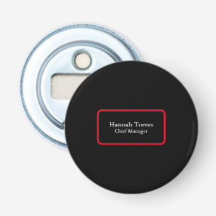 Trendy Black & Red Plain Creative Modern Bottle Opener